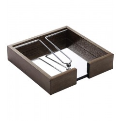 Porta Guardanapo 20cm Madeira Aramado Com Espelho